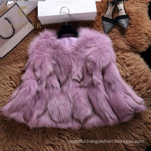 Good price hood real fox fur coat winter for woman